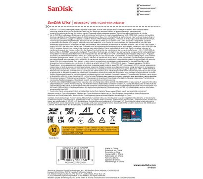 Изображение 4 Карта памяти SanDisk MicroSDXC 256GB Class 10 + SD-adapter - SDSQUAC-256G-GN6MA