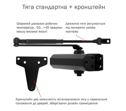 Зображення 2 Дотягувач Ryobi D-1554 UNIV Black до 80 кг, Колір корпусу: чорний