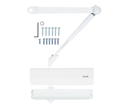 Изображение 6 Доводчик Ryobi DS-2055V BC STD HO Glossy White до 100 кг, Цвет корпуса: глянцевый белый