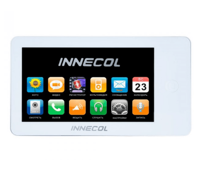 Зображення 2 Комплект відеодомофона Innecol NEO HD White + Tantos Triniti HD, Колір (домофон + панель): білий + сірий