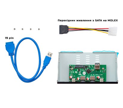 Изображение 3 USB Hub (хаб) Frime ECF-FP2xTA&2xTC.54