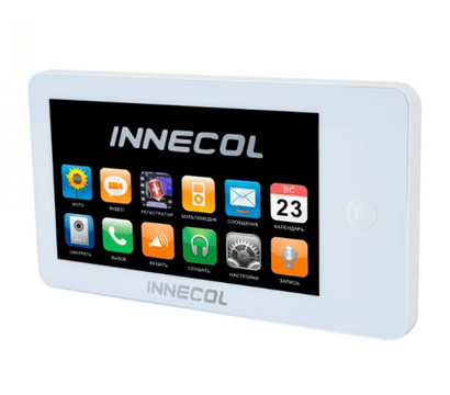 Зображення 4 Комплект відеодомофона Innecol NEO HD White + Tantos Triniti HD, Колір (домофон + панель): білий + сірий
