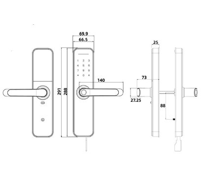 Зображення 7 Smart замок Seven Lock SL-7766B Black