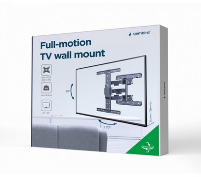 Зображення 3 TV кріплення нахило-поворотне Gembird WM-65ST-01