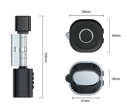 Зображення 9 Автономний замок Seven Lock SL-7774BF Black (35-90мм) для офісів/домів, Колір корпусу: чорний