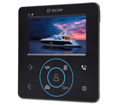 Зображення 5 Домофонний комплект Bcom BD-480 Kit Black сенсорні кнопки, Колір (домофон + панель): чорний + сірий