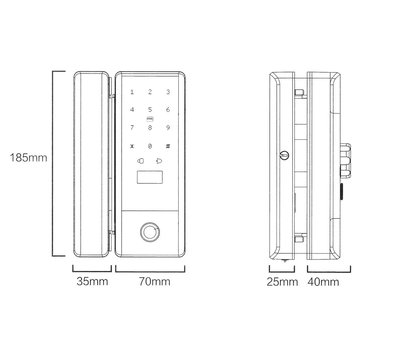 Зображення 7 Автономний замок Seven Lock SL-7776BF Black для офісів/домів