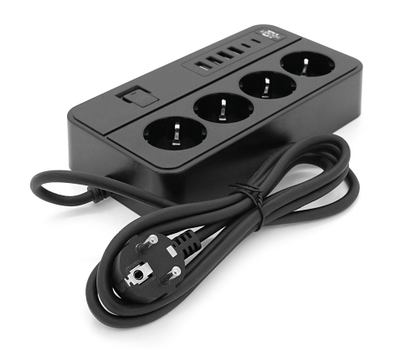 Зображення 2 Мережевий фільтр Voltronic G13 Black 4 розеток