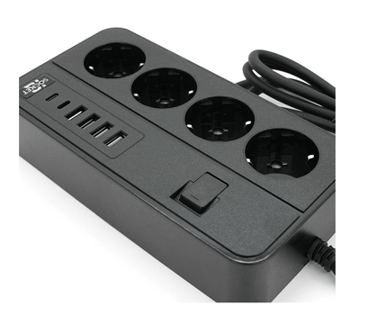 Зображення 4 Мережевий фільтр Voltronic G13 Black 4 розеток