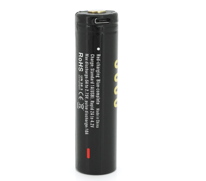 Зображення 2 Акумулятор Soshine 18650USB-3.7-3000 18650 Li-Ion, 3000mAh, Black, Ємність (Аг): 3 А·год