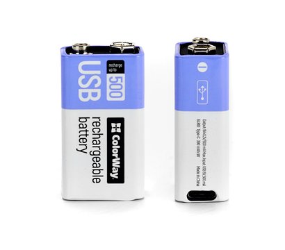 Зображення 4 Акумулятор ColorWay Крона Li-Pol 390 mAh BL - CW-UB9V-06