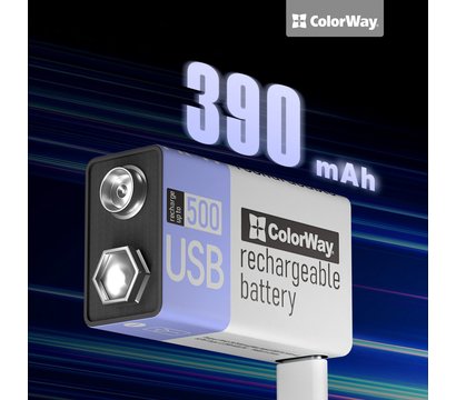 Зображення 5 Акумулятор ColorWay Крона Li-Pol 390 mAh BL - CW-UB9V-06