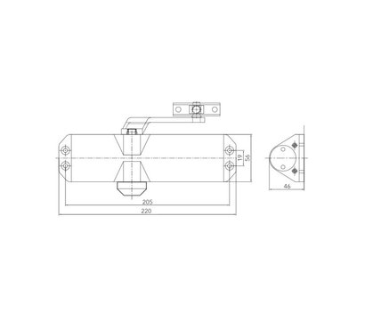 Изображение 4 Доводчик Dortec DT-83 White коленная тяга, Цвет корпуса: белый