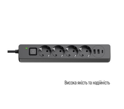 Зображення 5 ColorWay CW-CHE432PDB 4, 3 х USB розеток