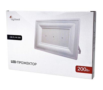 Зображення 3 Світлодіодний прожектор Lightwell LW-FL-W-200, Потужність: 200 Вт