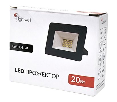 Зображення 3 Світлодіодний прожектор Lightwell LW-FL-B-20, Потужність: 20 Вт
