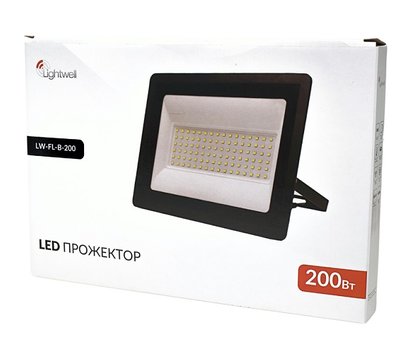 Зображення 3 LED прожектор Lightwell LW-FL-B-200 на 200 Вт, Потужність: 200 Вт