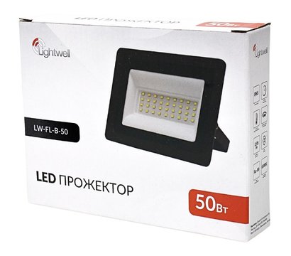 Зображення 3 LED прожектор Lightwell LW-FL-B-50 на 50 Вт, Потужність: 50 Вт