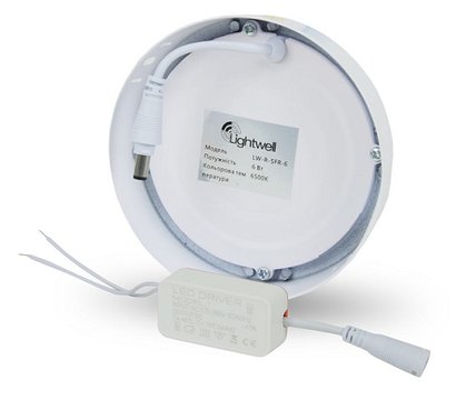 Зображення 2 Світлодіодний LED світильник Lightwell LW-R-SFR-6, Потужність: 6 Вт