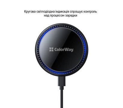 Изображение 4 Держатель ColorWay MagSafe 360° Air Vent 15W Black — CW-CHMW041Q-BK
