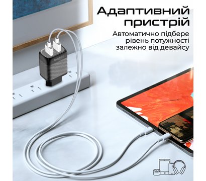Зображення 4 Зарядний пристрій Promate BiPlug-QC3 Black