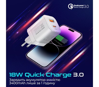 Изображение 4 Зарядное устройство Promate PowerPort-25AC White