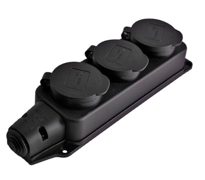 Изображение 2 Розетка Lemanso LMA062 с крышкой, Количество портов: 3-портовые