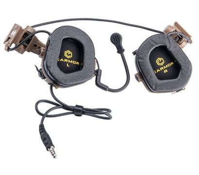 Изображение 3 Тактические наушники Earmor M32X MARK3 ARC (CB) Coyote Brown, Цвет: койот