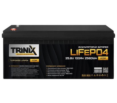 Зображення 2 Lifepo4 акумулятор Trinix TLFP-24100 Ultra LiFePO4, 25.6V 100Ah