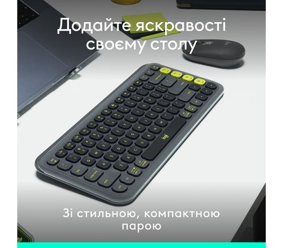 Зображення 3 Комплект мишка + клавіатура Logitech Pop Icon Combo Graphite - 920-013156