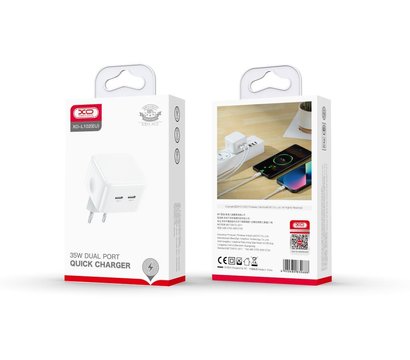 Зображення 4 Зарядний пристрій XO L102 (2USB-Cх3A) QC3.0 White (XO-L102i-WH) + кабель Lightning