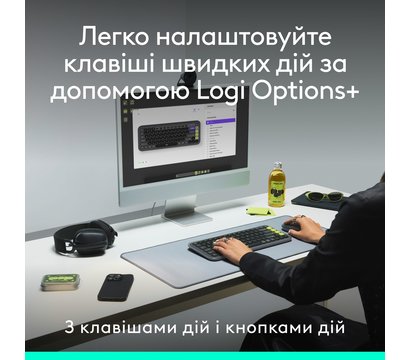Зображення 5 Комплект мишка + клавіатура Logitech Pop Icon Combo Graphite - 920-013156