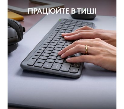 Зображення 6 Комплект мишка + клавіатура Logitech Signature Slim Combo MK950 for Business Graphite - 920-012508