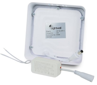 Зображення 3 LED світильник Lightwell LW-SQ-SRF-6, 3шт. алюміній