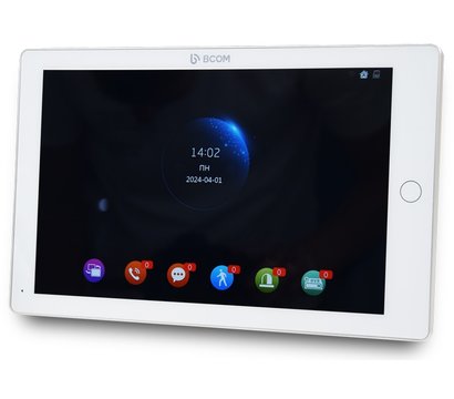 Зображення 2 Домофонний комплект Bcom BD-1070FHD/DVR-T White + Tantos Triniti FHD сенсорні кнопки