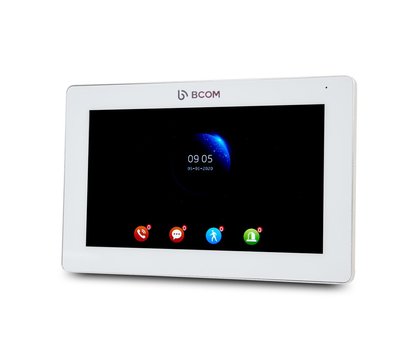 Зображення 3 Домофонна система Bcom BD-770FHD White + Tantos Triniti FHD, Колір (домофон + панель): білий + срібний