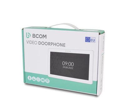 Зображення 5 Домофонна система Bcom BD-770FHD White + Tantos Triniti FHD, Колір (домофон + панель): білий + срібний