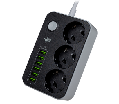 Изображение 2 Сетевой фильтр LogicPower F24U6 (30327) 3 розеток