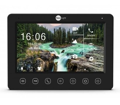 Изображение 3 Комплект домофона видео (цветной) NeoLight NeoKIT HD WF B/SilverP, Цвет (домофон + панель): черный + серый