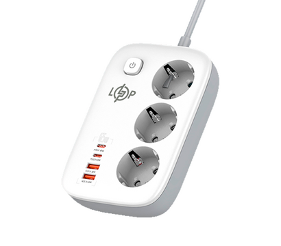 Зображення 4 Мережевий фільтр LogicPower F65WG4 (30325) 3 розеток