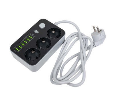 Изображение 4 Сетевой фильтр LogicPower F24U6 (30327) 3 розеток