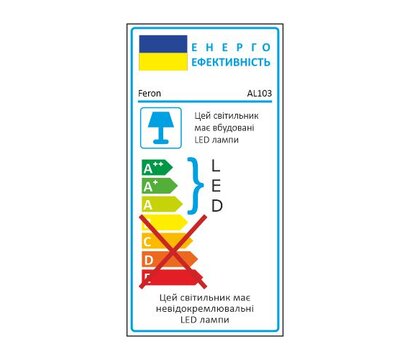 Изображение 2 LED светильник Feron AL103 30W 2700К IP40 Black на 30 Вт