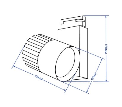 Изображение 2 Светодиодный LED светильник Feron AL105 40W 4000К IP40 Black
