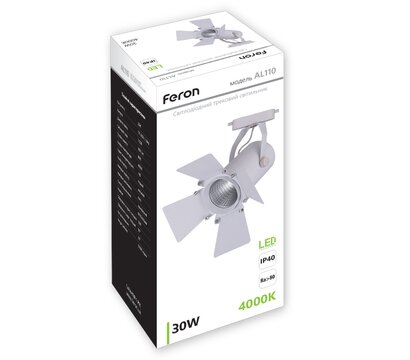 Изображение 2 LED светильник Feron AL110 30W 4000К IP40 White алюминий