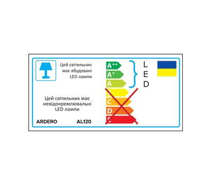 Изображение 2 Светодиодный LED светильник Ardero AL120 30W 4000К IP40 Black