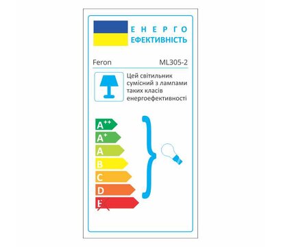 Зображення 2 LED світильник Feron ML305-2 GU10 IP20 White на