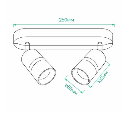 Зображення 2 LED світильник Ardero ML312-2 BAMBOO GU10 IP20 White+gold на