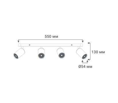 Зображення 2 LED світильник Ledcoin ML314-4 Black метал + пластик