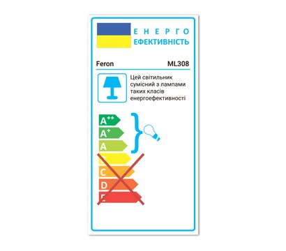 Зображення 3 Світлодіодний LED світильник Feron ML308 GU10 IP20 Black