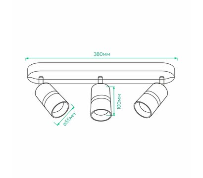 Зображення 3 Світлодіодний LED світильник Ardero ML312-3 BAMBOO GU10 IP20 Black+chrome